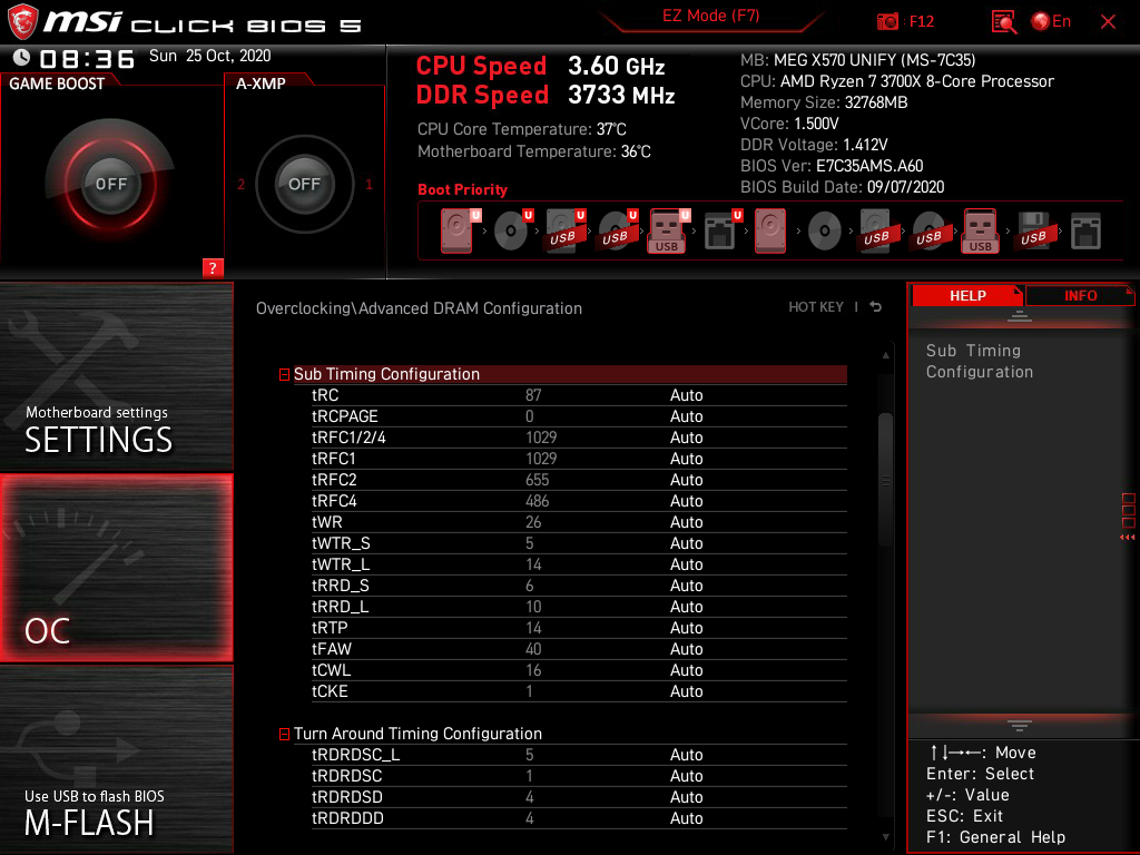 記憶體副參數Auto