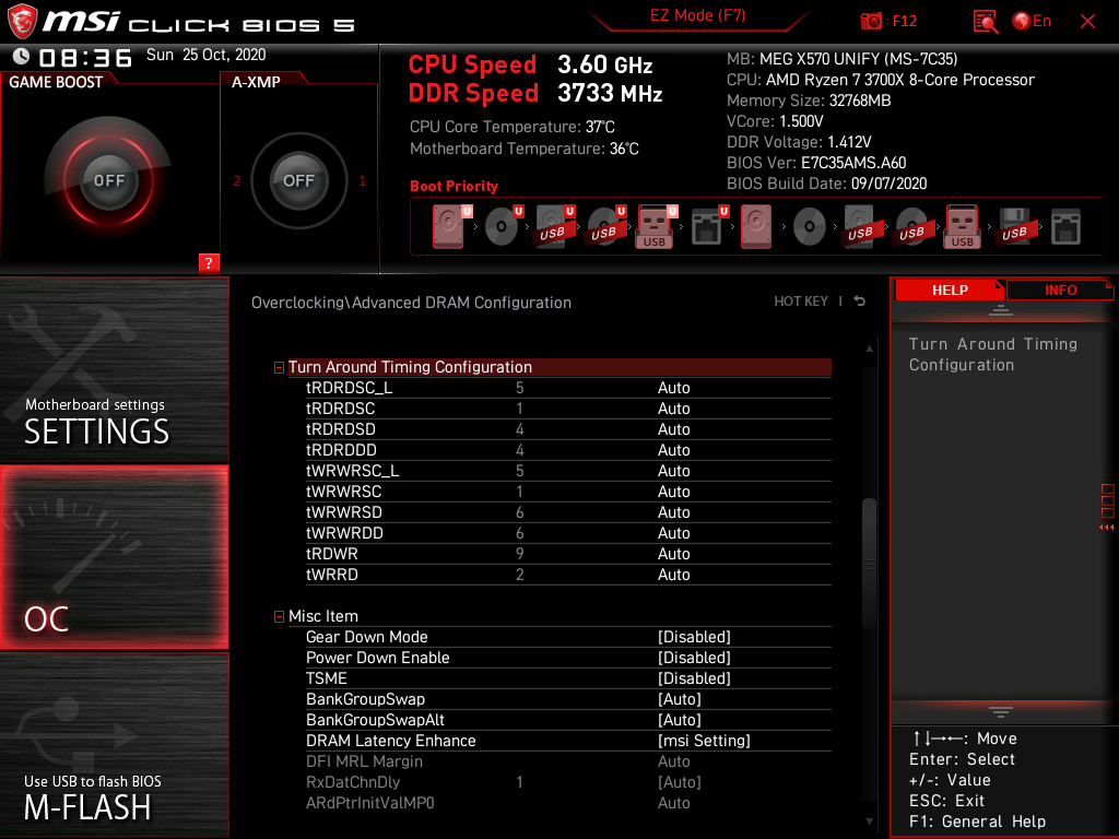 記憶體副參數Auto